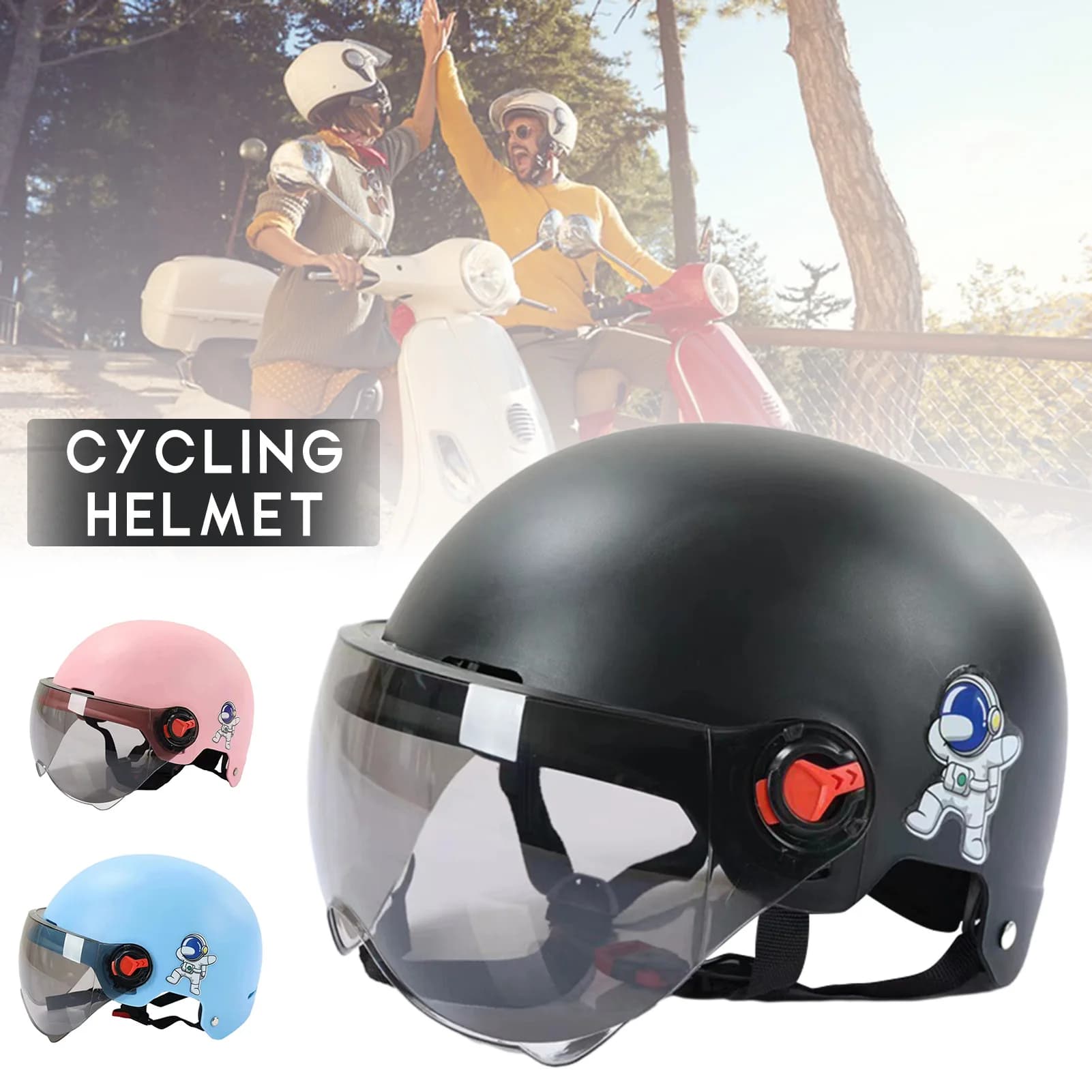 Face helmet Moto Open Dual Lens visor man woman summer electric bicycle helmet Scooter Moto Bike helmets