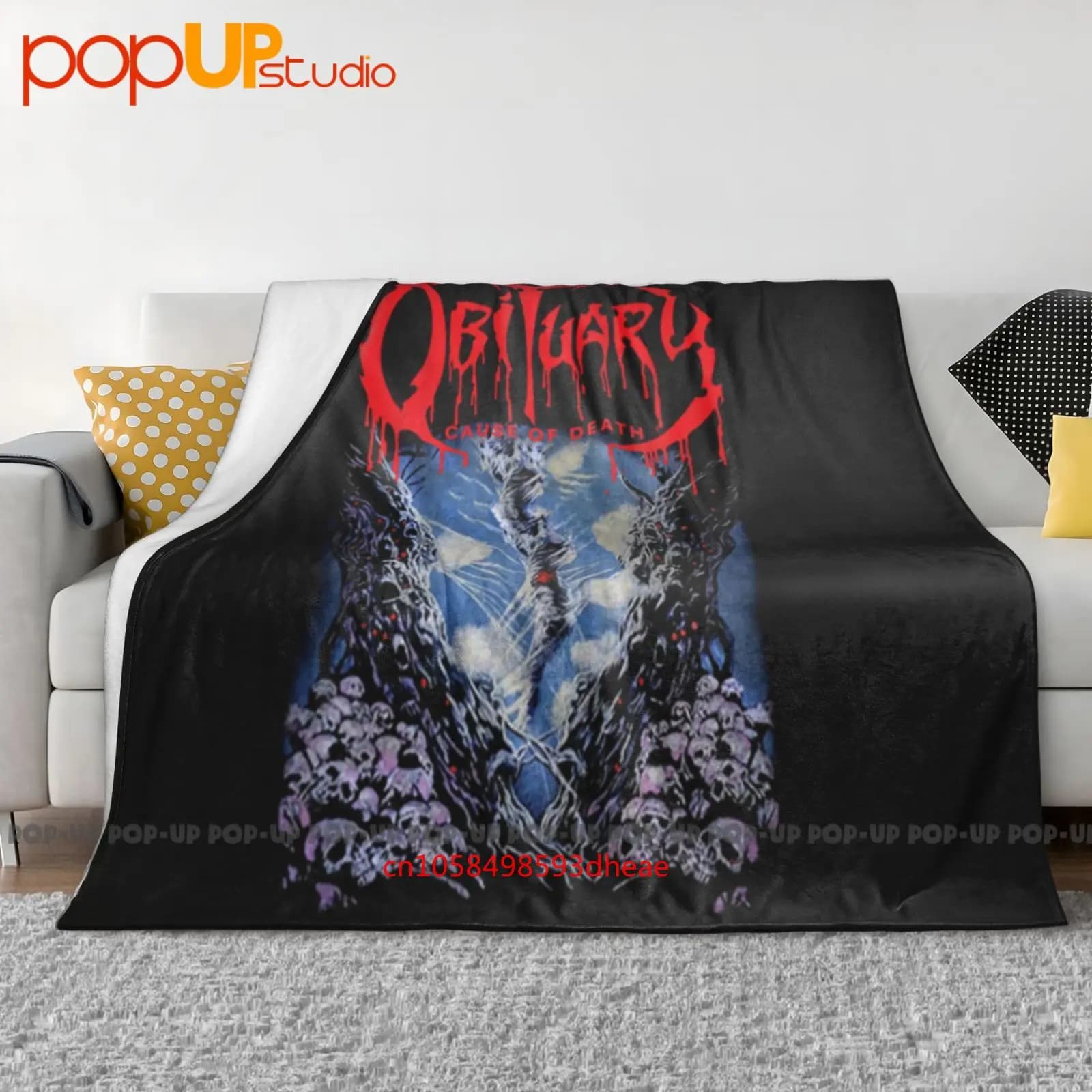 Obituario causa della morte American Death Metal Band Coperta ultra morbida Trapunta Copridivano invernale Copriletto