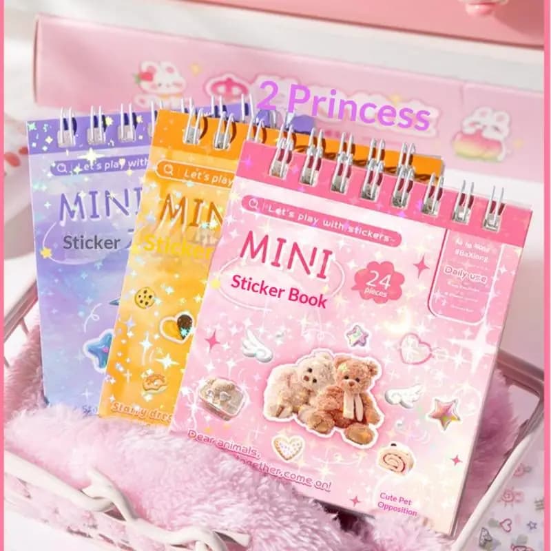 24Pcs Kawaii Collage Stickers Book DIY Scrapbook Journaling Supplies Cute Diary Decoration Decals Craft Kit