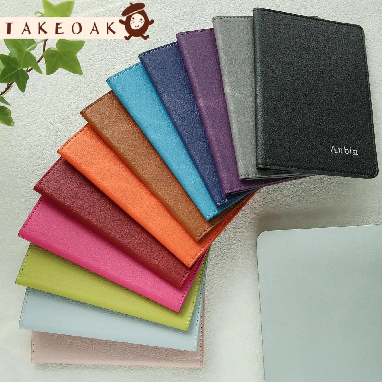 Custom Name Lychee Grain Pu Leather Passport Cover Multi Color Personalized Slim Travel Passport Holder Document Organizer Gifts