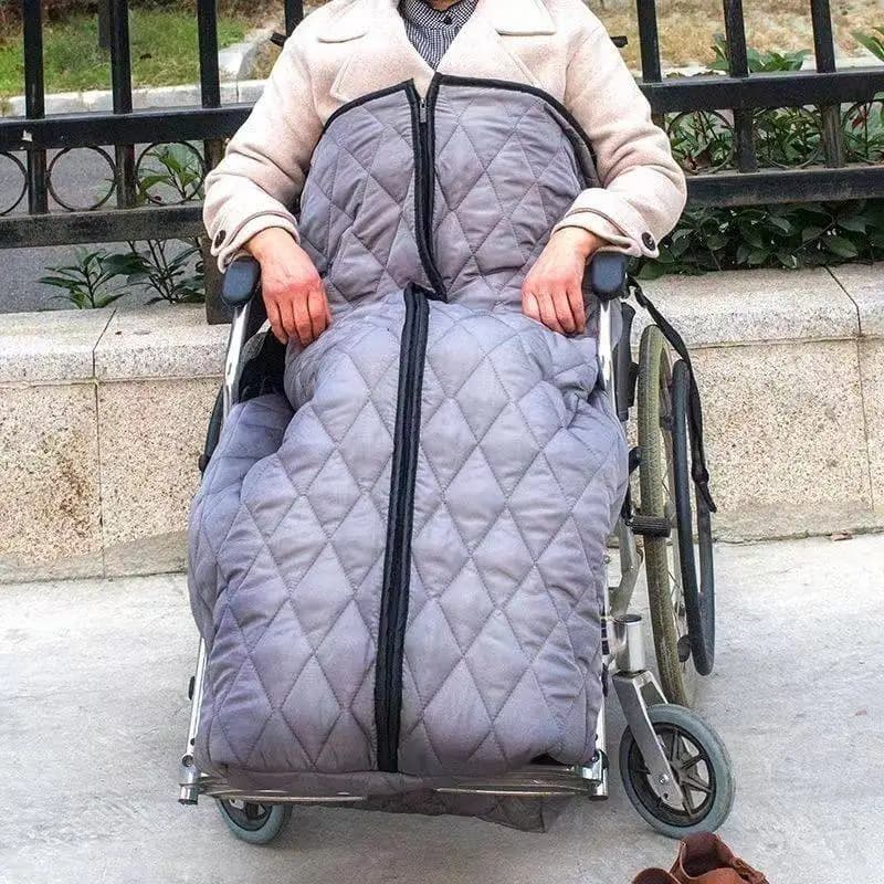 Coperta da viaggio per sedia a rotelle Scaldamuscoli invernale per anziani Copertura antivento Coperta in pile spesso per esterni Accessorio per la stagione fredda