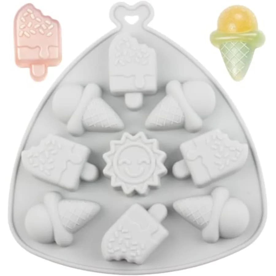 9 Cavity Ice Cream Silicone Candy Molds Sun Mold For Chocolate Candy