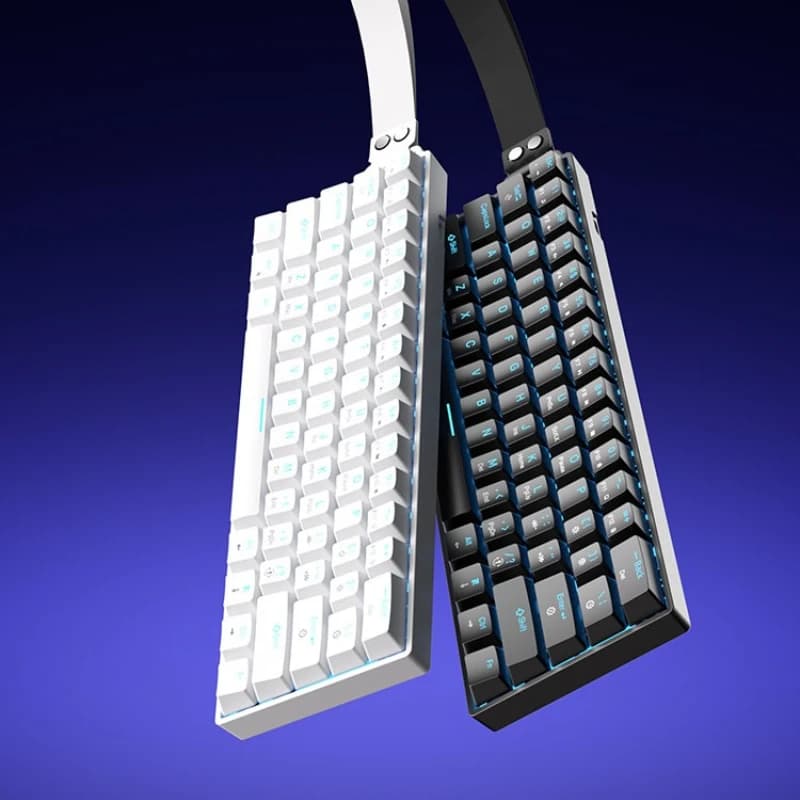 Tastiera Meccanica TAIDU K660 Layout 60% Bianca e Nera, Tastiera Cablata per Ufficio, Gaming FPS/Delta E-sports, Regalo per Gamer PC