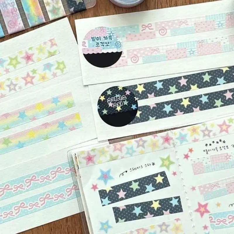 Nastro scrapbooking a stella sfondo nastro decorativo del nastro per mascheramento estetico 896c