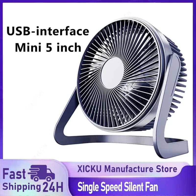 XIKCU Ventilatori elettrici da tavolo USB regolabili Ventilatori portatili silenziosi per desktop da ufficio a risparmio energetico per uso in dormitorio per ufficio domestico