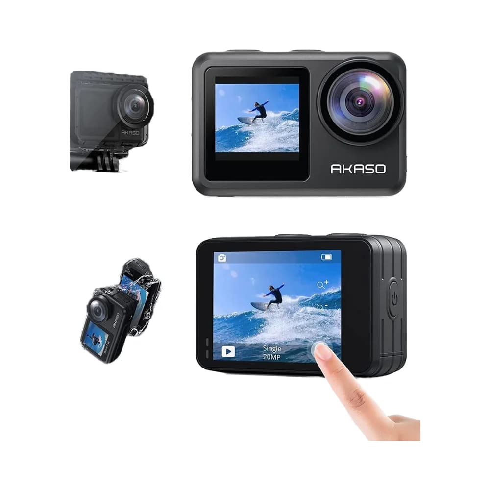 Brave 7 LE 4K30FPS 20MP WiFi Touch Screen Action Camera EIS 2.0 Zoom Remote Control 131 Feet 2X 1350mAh Batteries Supports