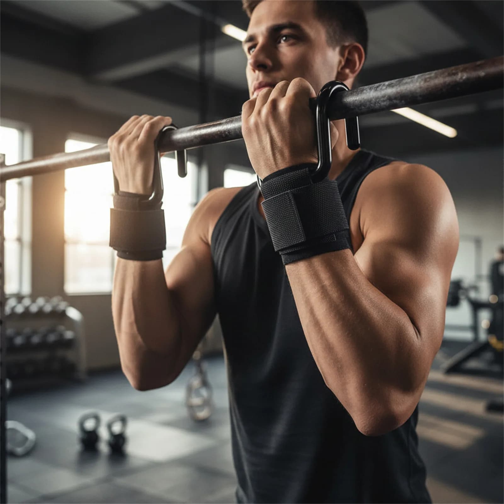 Traction Service Hooks Anti-slip Wrist Support Straps thickened for tow bar Training in outdoor gym