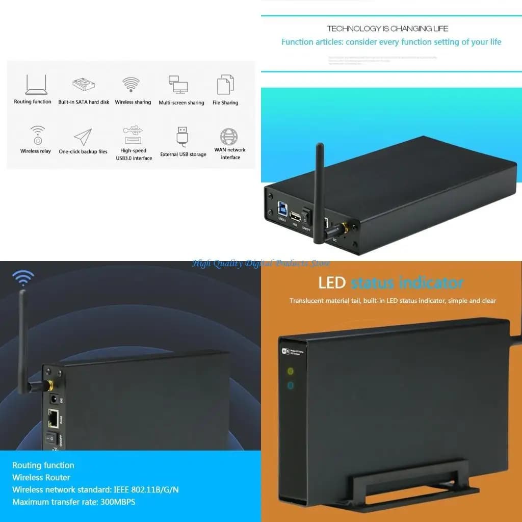 U2JE Blueendless Home per custodia per disco rigido NAS Net da 3,5 pollici Bo