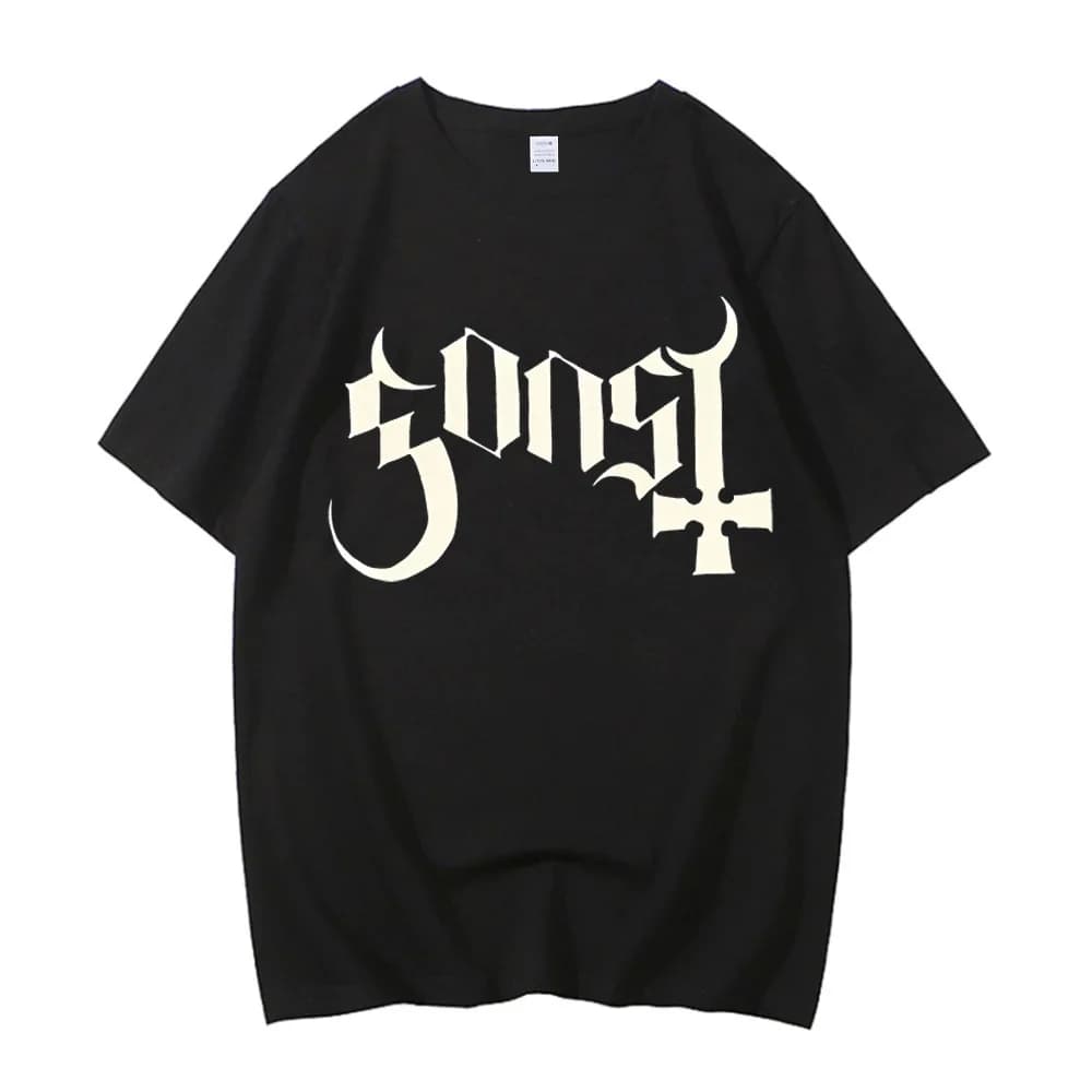 Ghost Band cotton t-shirt teen 80s harajuku Breathable Retro Punk Pop Culture t shirt Comfortable streetwear women Y2k
