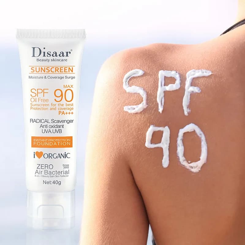 Solar Fund SPF90 PA++ Without Oils 40g, UVA/UVB Antioxidant Protection, Organic Hydrating Cover for Face