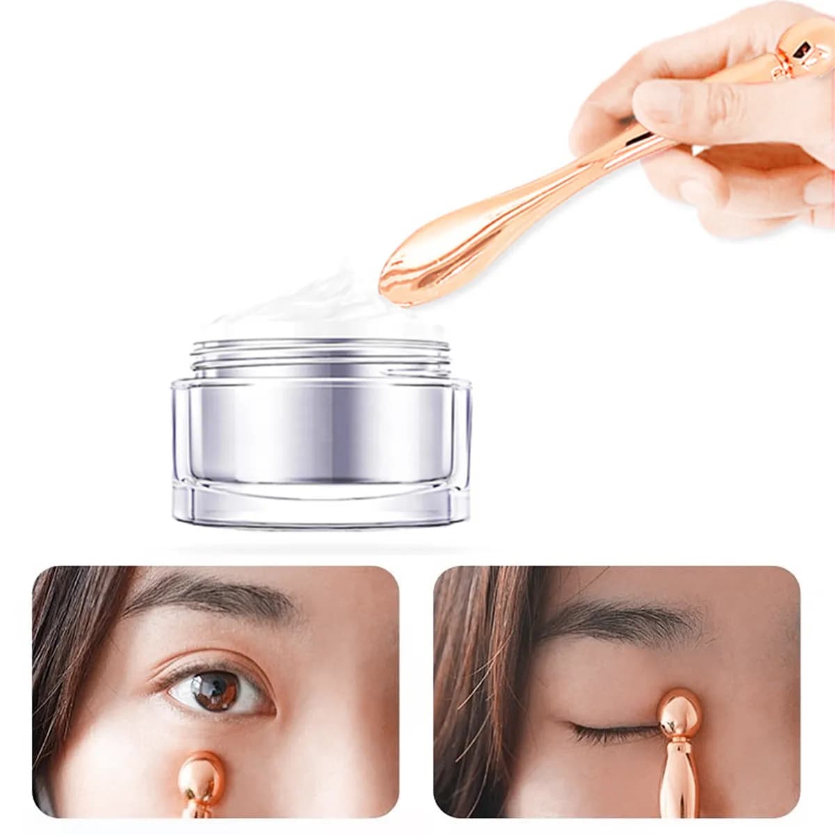 2 Pieces Face Mask Spoon, Beauty Scratch Tool, Mini Metal Spool for Makeup