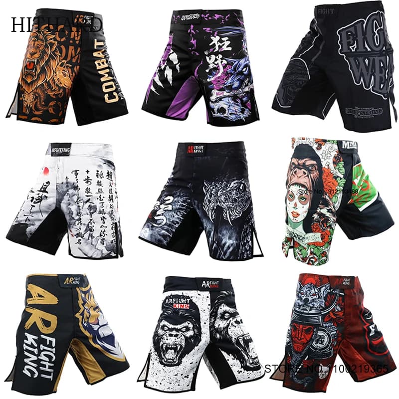 MMA Grappling Fight Shorts Kick Boxing Muay Thai BJJ Jiu Jitsu Shorts Mens Combat Sports Kickboxing Fighting Pants Gym Wear 2025