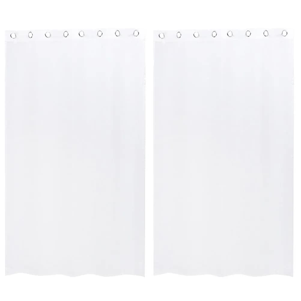 2Pcs Waterproof Outdoor Curtain Polyester Decorative Pavilion Privacy Curtain for Garden Yard Balcony Living Room Window
