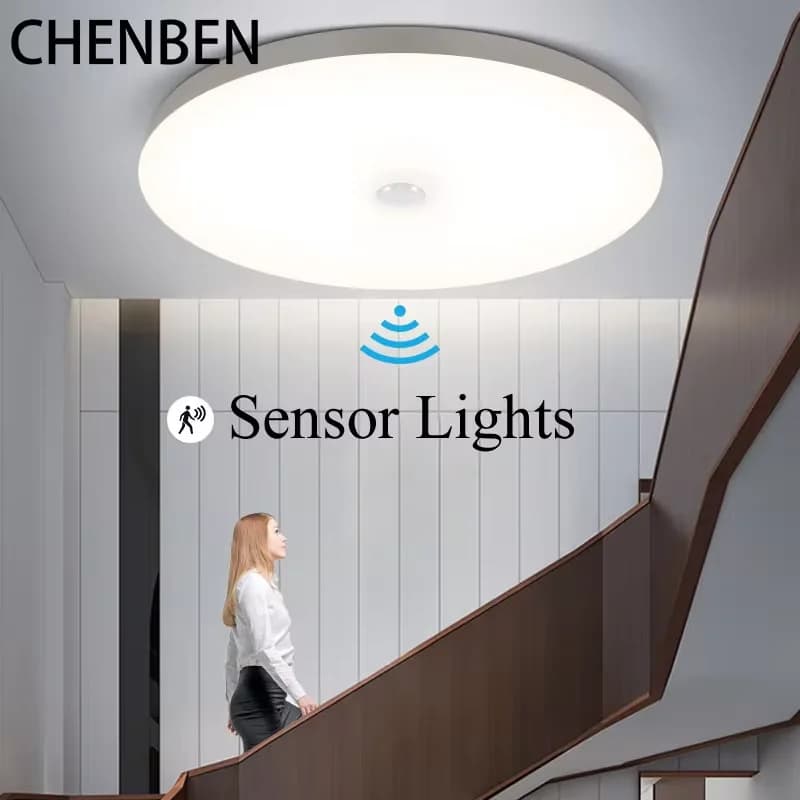 Sensore di movimento plafoniera LED 85-260V illuminazione automatica notturna lampadario a soffitto cucina casa Radar a infrarossi lampade a induzione