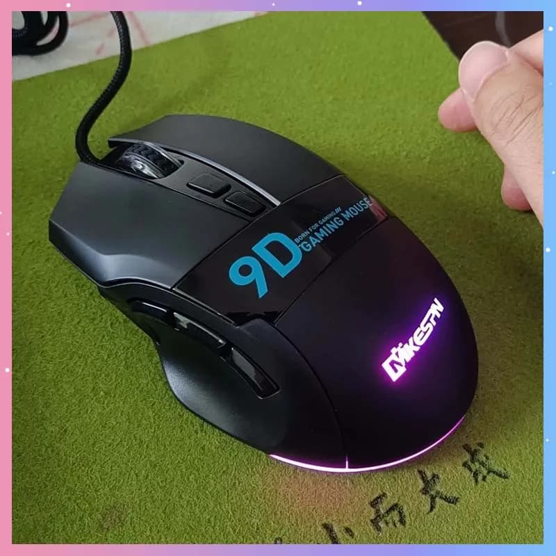 X10 Wired Gaming Macro Mouse 9-Keys 12000DPI 1000HZ Support Macro Definition Lightweight RGB Light E-Sports Office Mouse Gift