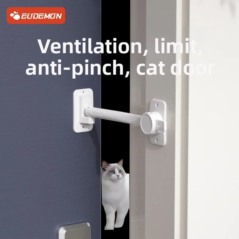 Giunti per Porte per Gatti Gratuiti, Fermaporta per Animali Domestici che Impedisce la Chiusura della Porta, Fibbia Fissa per Porte per Animali Domestici per Ingressi e Uscite