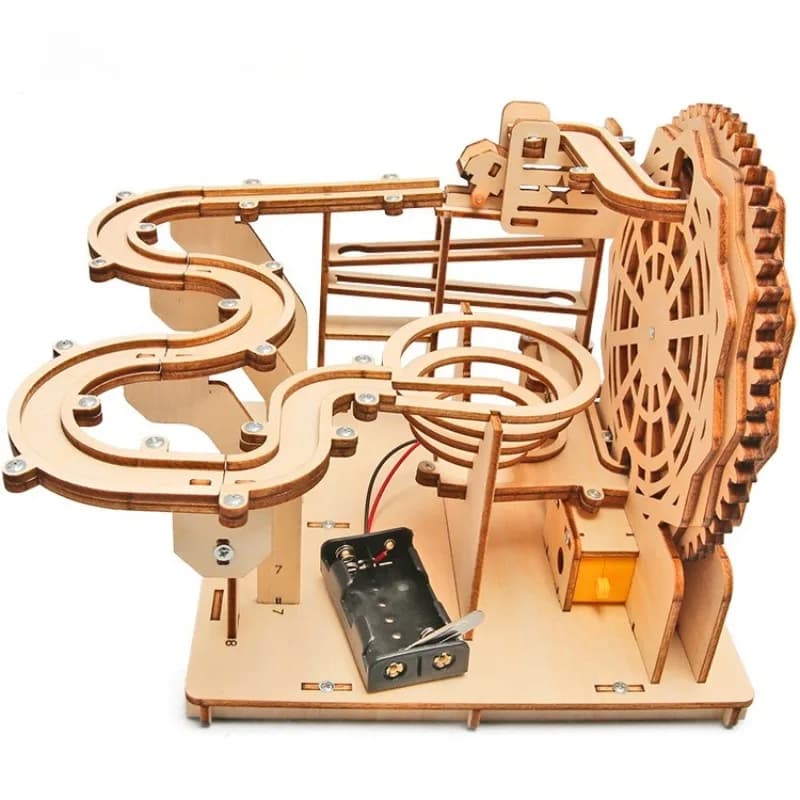 Kit modello di edificio fai-da-te Tecnologia puzzle 3D Modello di assemblaggio Pista Palla Building Block fatto a mano Giocattolo di assemblaggio automatico Regalo di Capodanno