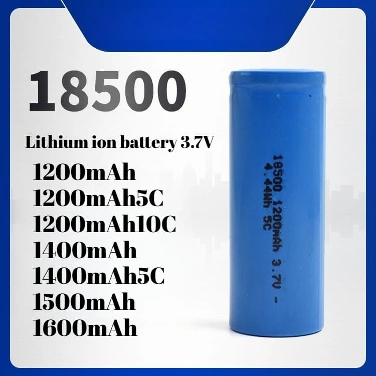 Batteria ricaricabile agli ioni di litio 18500 1600mAh 3,7V, batterie ad alta potenza per elettrodomestici con tazza frullatore per stampante portatile