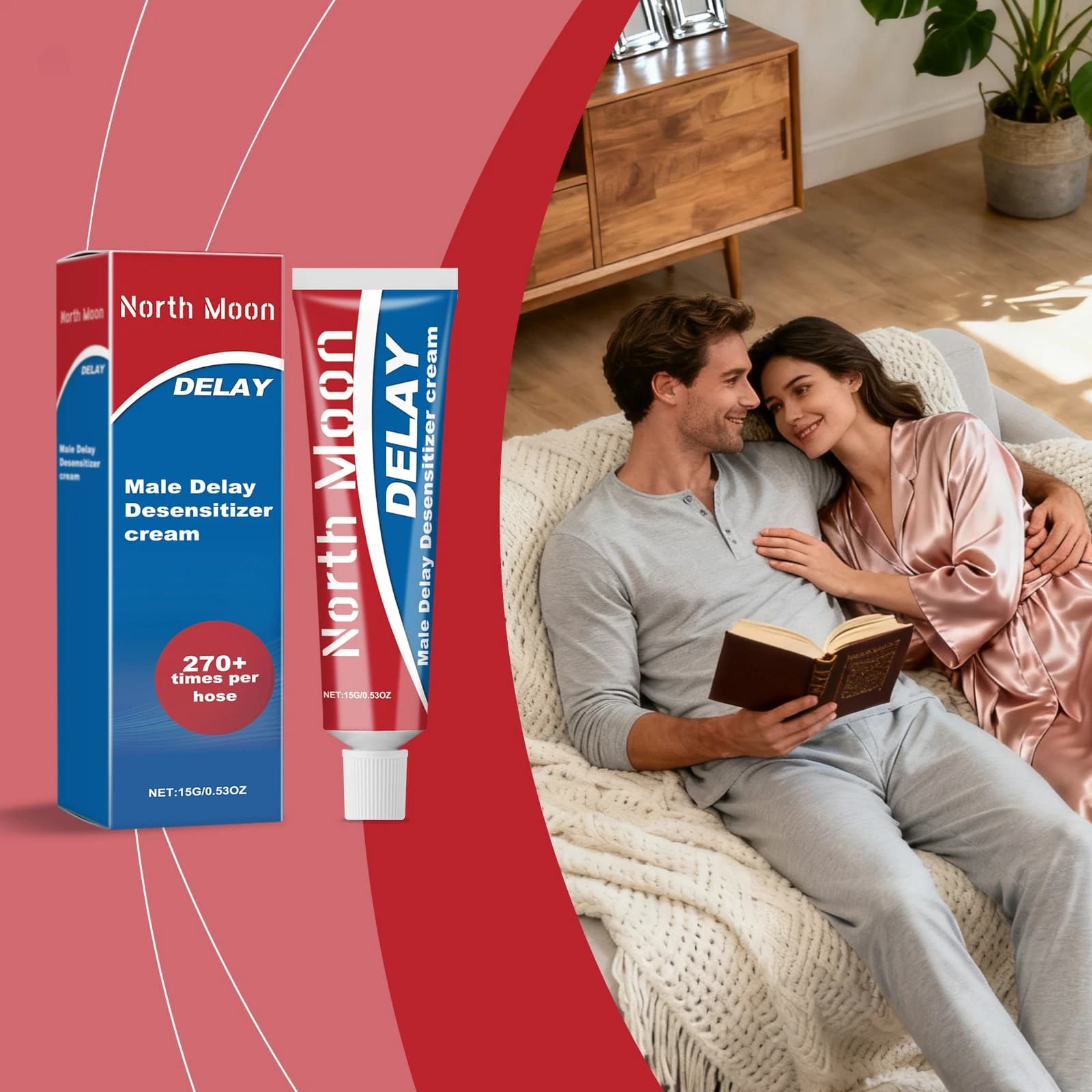 Crema Ritardante per Uomini, Prolunga il Climax, Crema Intima Lenitiva e Idratante, Supporto per le Prestazioni, Assorbimento Rapido