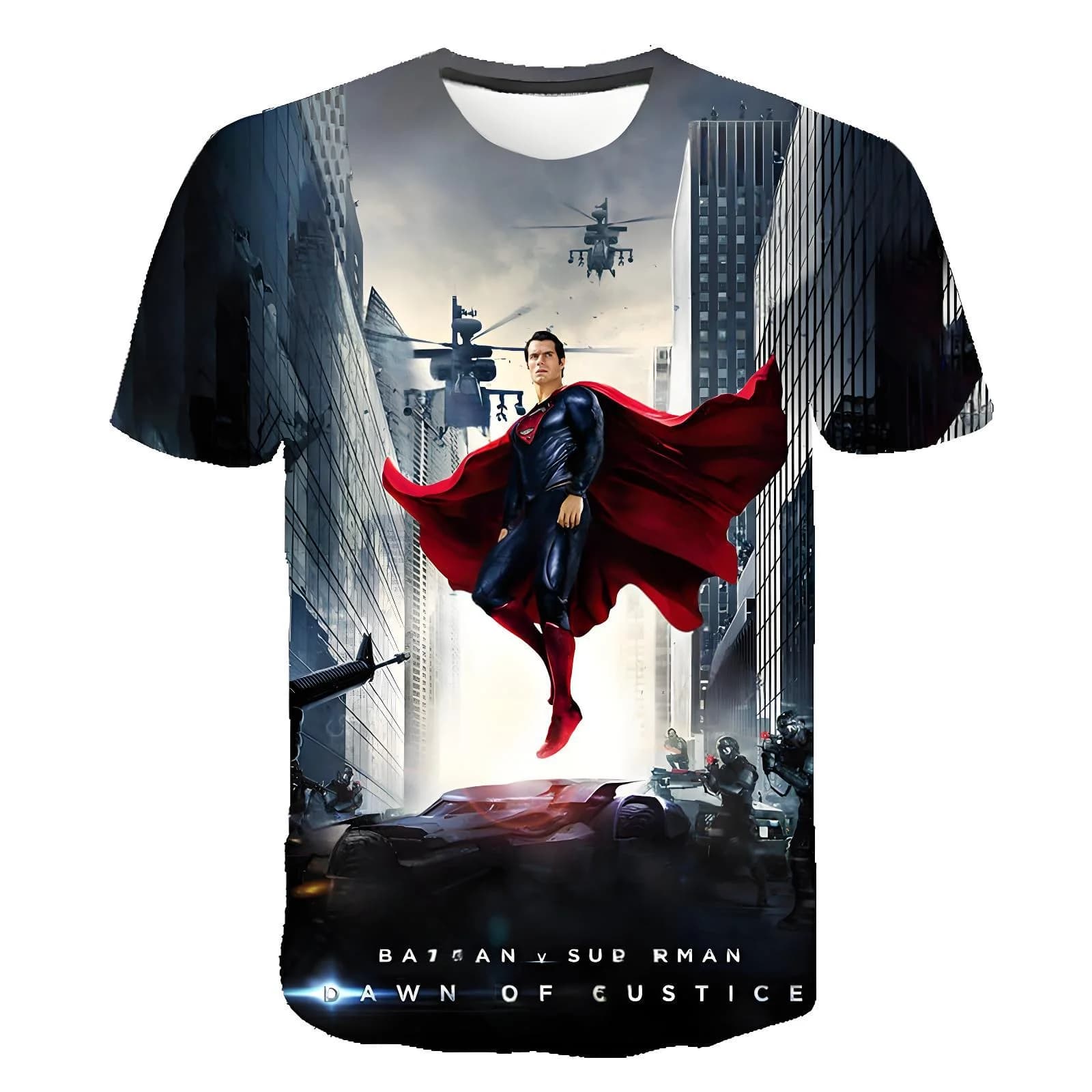 Nuova maglietta estiva stampata in 3D per uomo e donna, Superman, per bambini, maglietta estiva a maniche corte per bambini