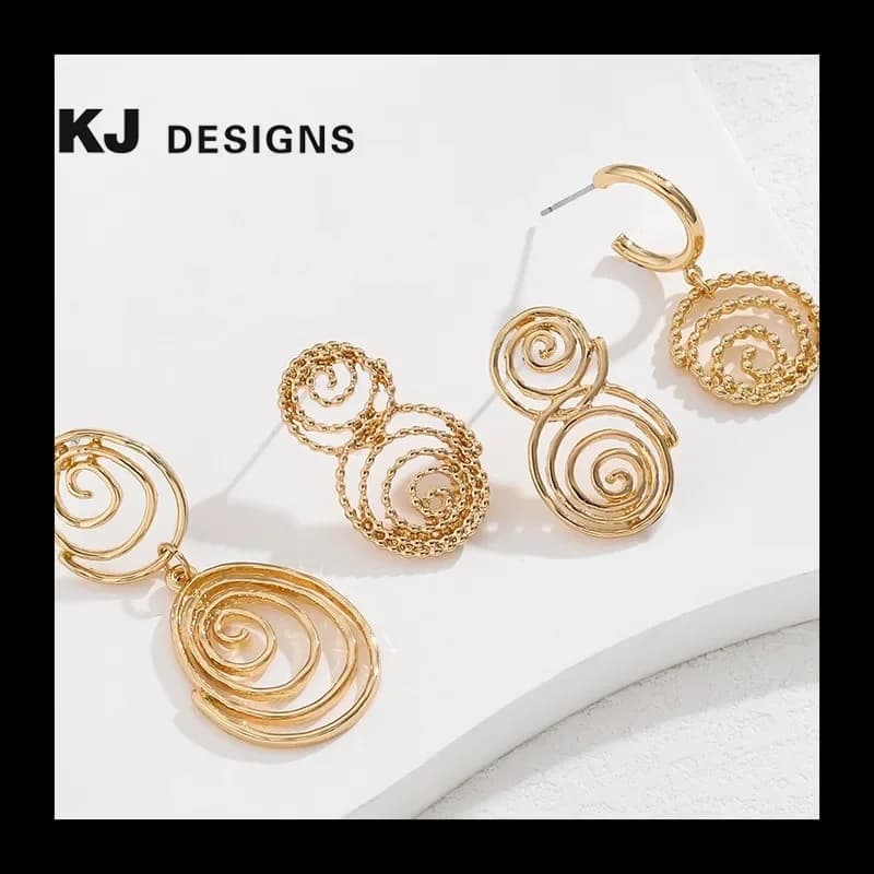 Piastra a spirale per zanzare femminile, temperamento alla moda classico Orecchini a bottone con piastra a spirale per zanzare con esplosione versatile
