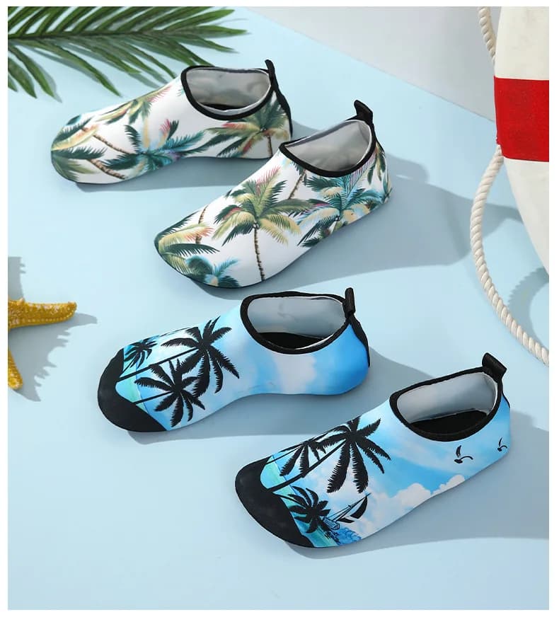 Scarpe da spiaggia per adulti personalizzabili, resistenti all'acqua, antiscivolo, per uomo e donna, per corsa, yoga, fitness, immersioni, in gomma naturale
