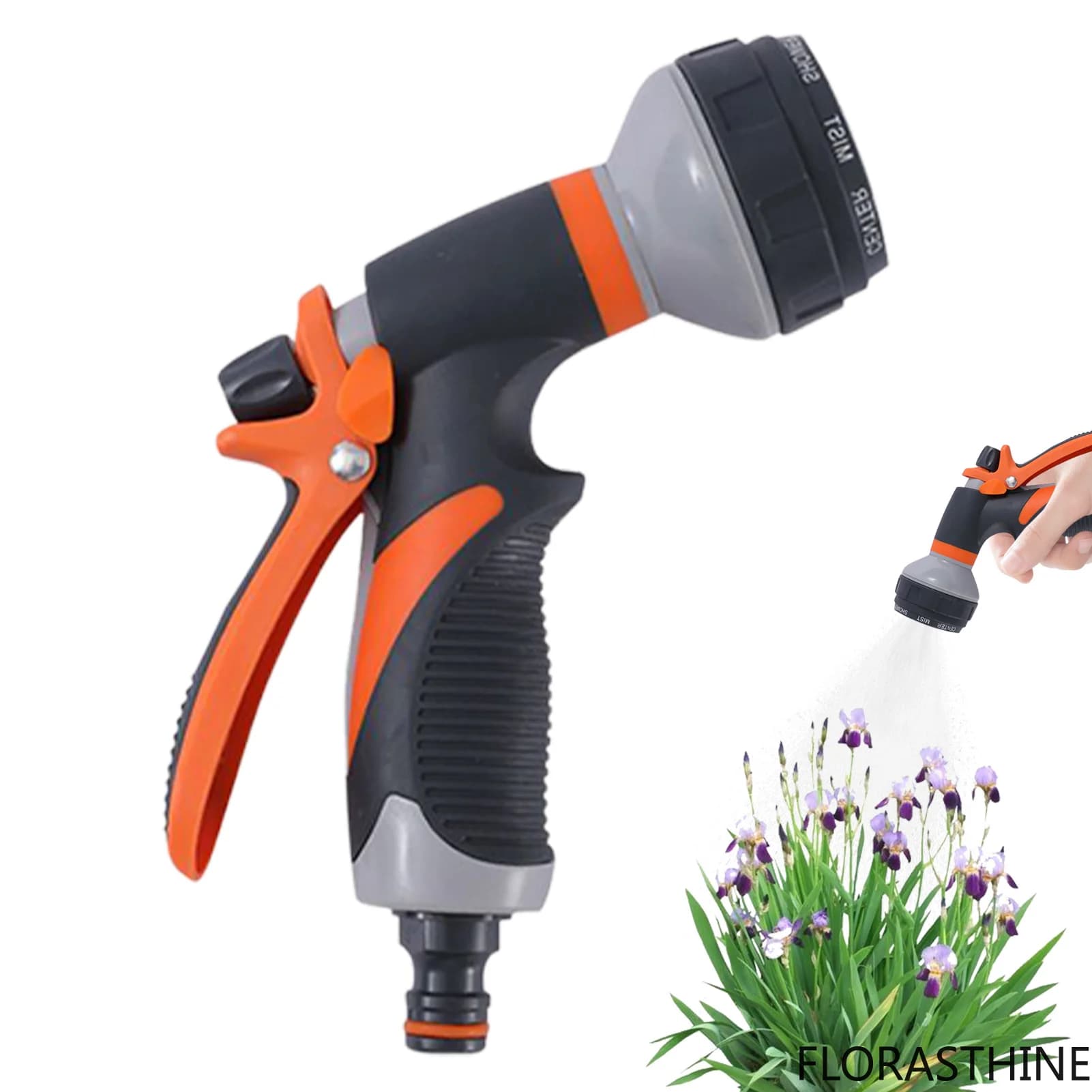 Hose Sprayer Nozzle Adjustable Garden Hose Nozzle Watering Spray Gardening Accessories for Showering Balcony Pets Farm Yard