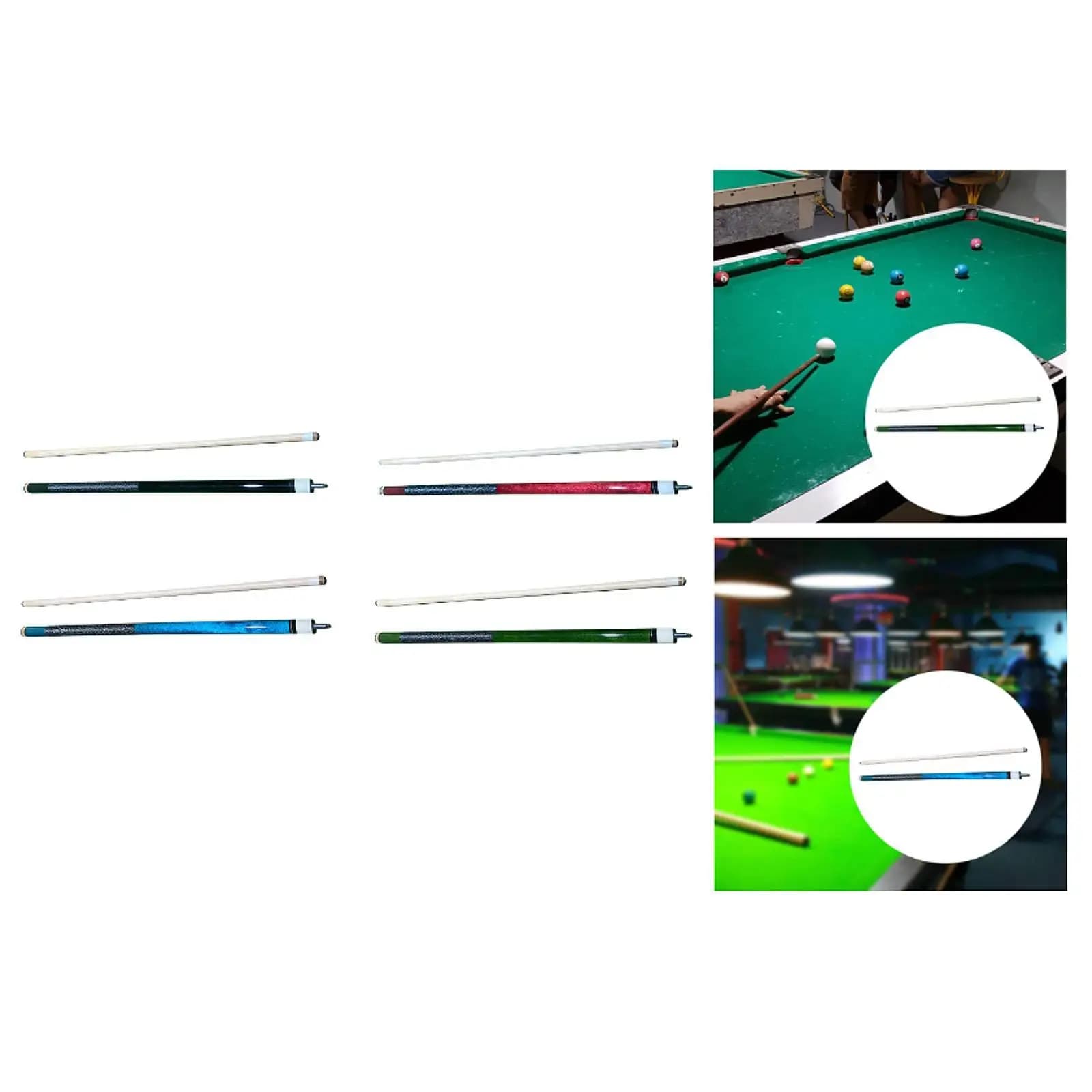Professional Billiard Cue Stick Wood Split 57inch Game Rod 13mm Tip for Men Women Home Bar Use