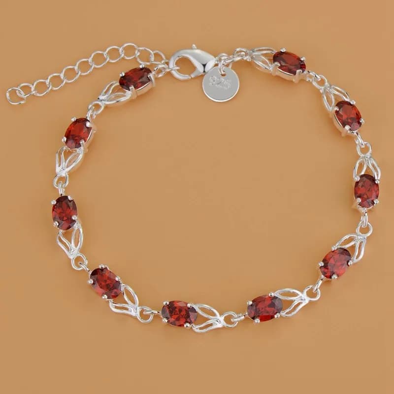 925 Sterling Silver Bracelet Classics 5A Zircon for Women Men Wedding Engagement Jewelry Charm Accessories Party Fashion