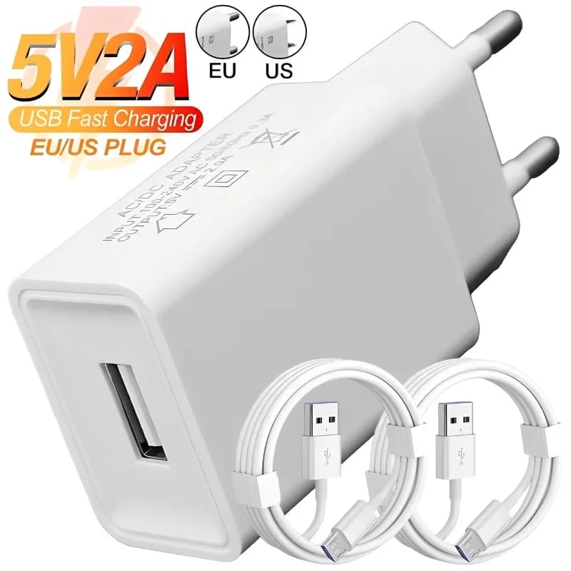 1-3PCS Caricatore USB 5V 2A Adattatore di alimentazione Viaggio Caricatore universale per telefono cellulare per iPhone Samsung Xiaomi LG Spina di ricarica a muro UE/USA