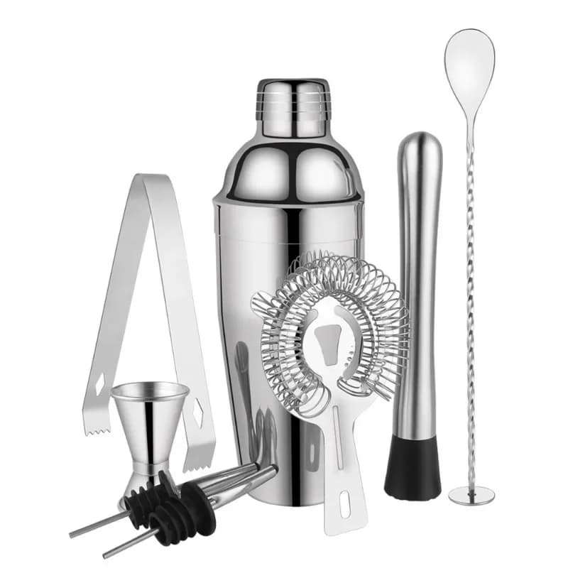 750ml Full Stainless Steel Bartender Kit Complete Cocktail Shaker Mixing Tools Household Bar Counter Wine Barware Accessory Set