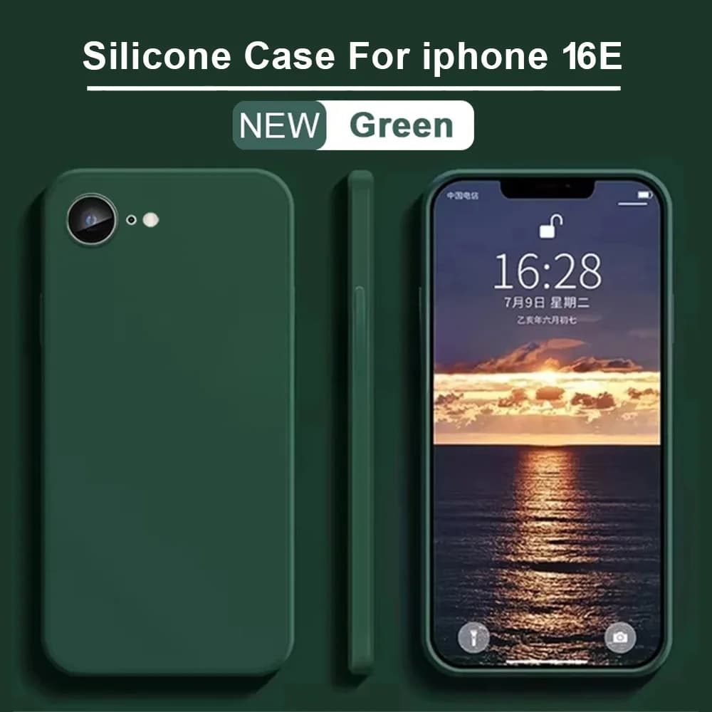 Nuova custodia per iPhone 16e Cover iPhone 16e Capas Silicone liquido originale antiurto Paraurti morbido TPU Fundas iPhone 16E morbido