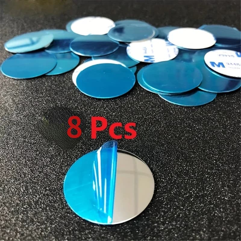 Supporto circolare da 8 pezzi, foglio magnetico, magnete, piastra metallica, supporto per telefono da auto