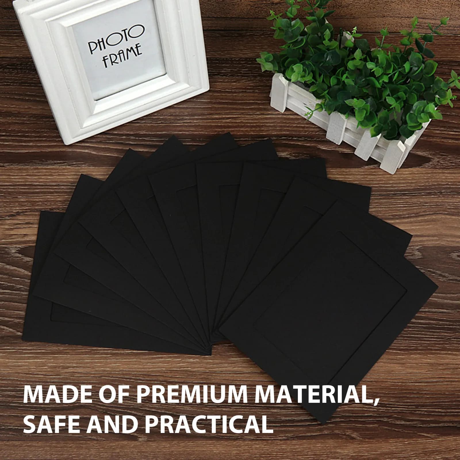 20-piece paper photo frame, simple style, black photo frame, table frame, home decoration, creative photo port
