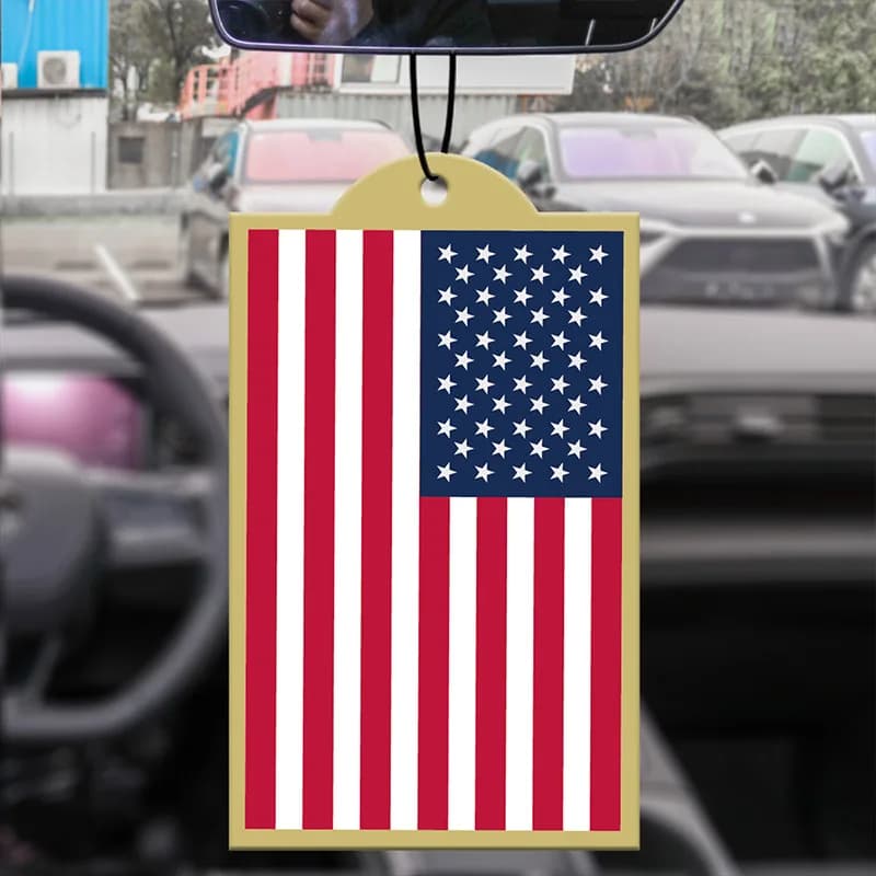 American flag, car perfume, fragrance, deodorant for environments, mirror pendant, cartoon animation