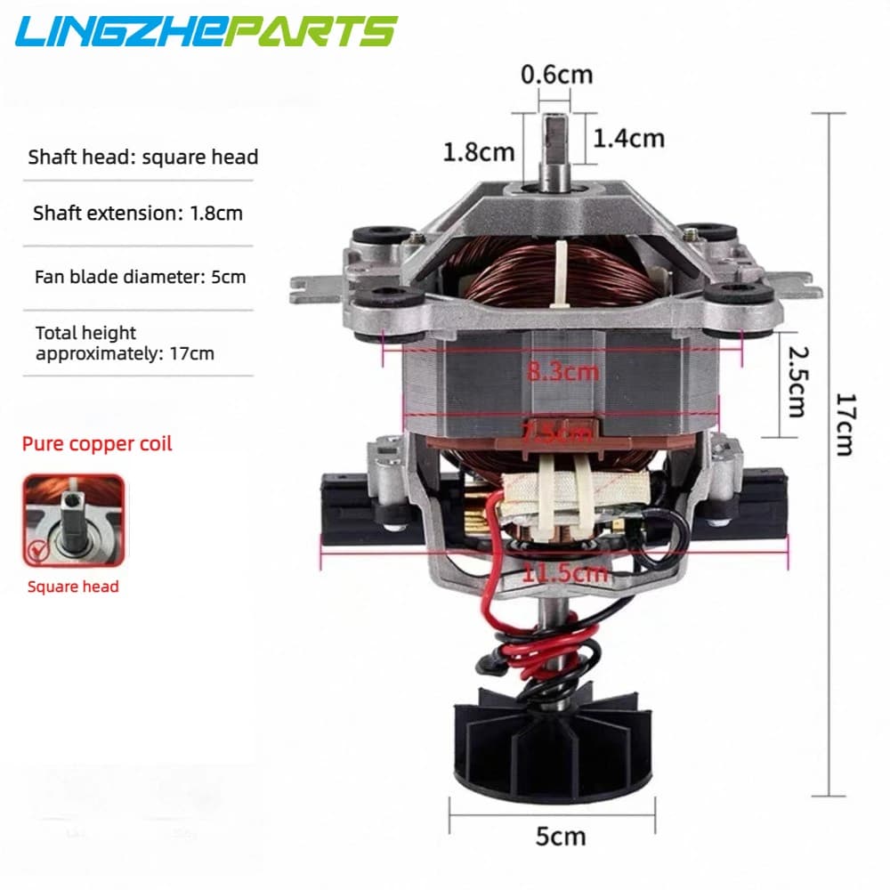 New for HYUNDAI 9525 Roll Motor QC-LL2477/2499 Blender Machine Pure Copper Motor Parts Accessories