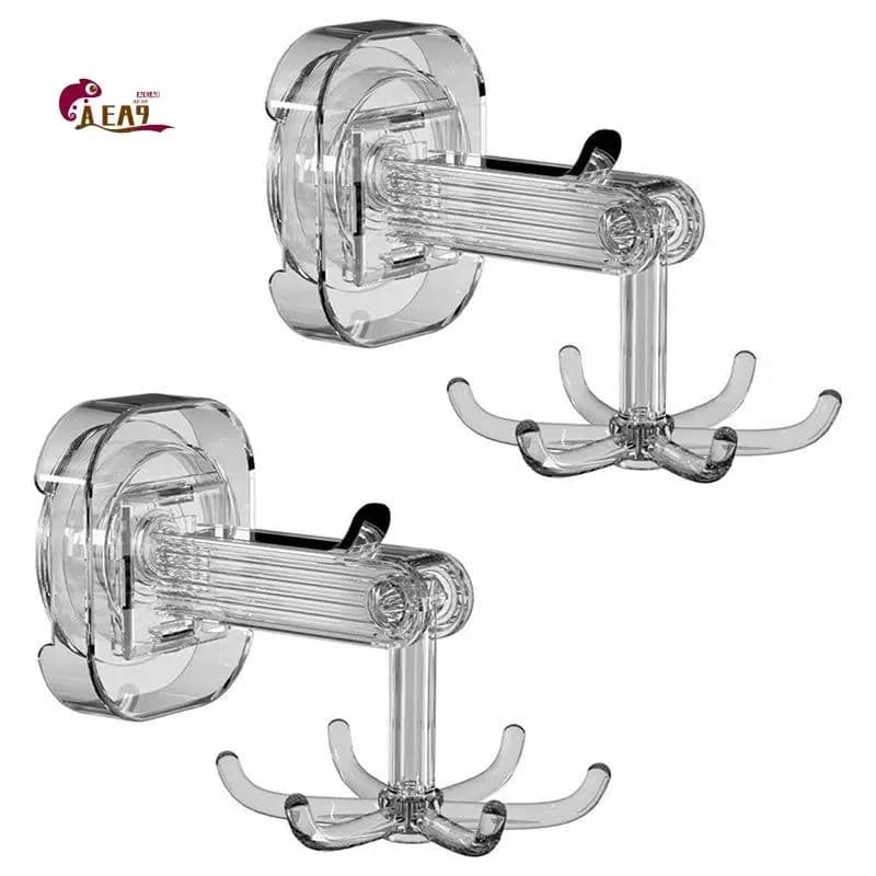 AEA9-Suction Cups Rotating Hook Swivels Hangers For Hanging Apparel And Accessories Towel Hanging Rack Hooks