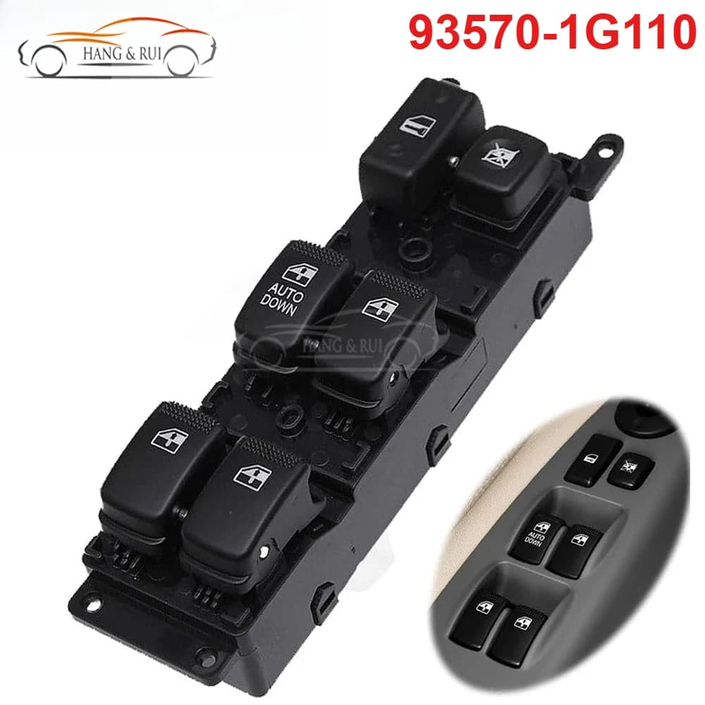 Interruttore di Controllo Finestrino Elettrico Anteriore Sinistro per Kia Rio 2006-2010, Accessori Auto 93570-1G110 935701G110