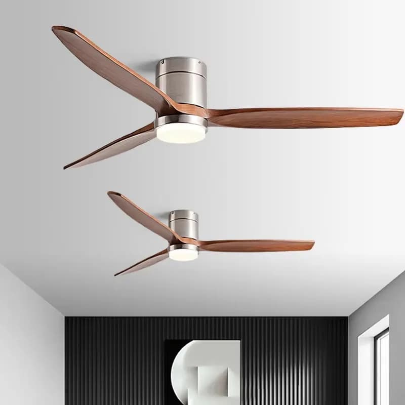 Ventilatore da soffitto a pavimento basso da 42/52/60 pollici LED 3 colori dimmerabili 20W telecomando per camera da letto soggiorno interno