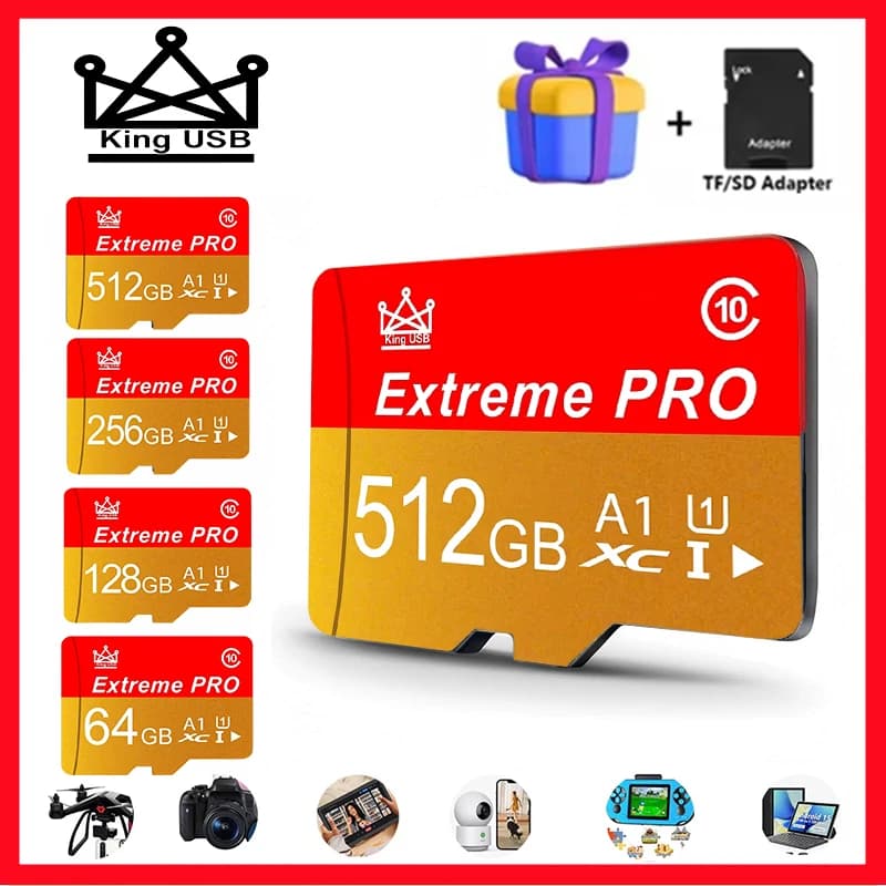 Memory Card and Micro SD Card SD Cards TF Cards Stable 16GB/64GB/256GB/512GB for Nintendo Switch Gaming Water Resistant Portable