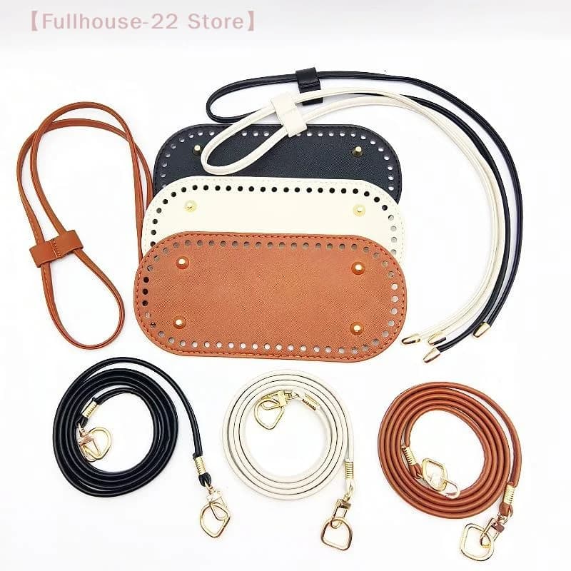 【MAX-22】Kit Fai-da-Te per Creare Borse con Catena, Base in Pelle PU per Borsa a Secchiello e Tracolla, Accessori per Borse all'Uncinetto