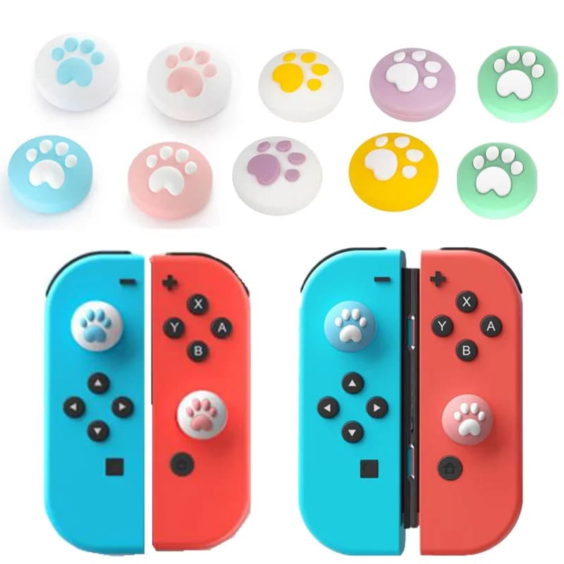 Custodia per impugnatura per levetta Custodia morbida in silicone per impugnatura per levetta Cover per joystick o N Switch Lite Oled JoyCon Controller Gamepad