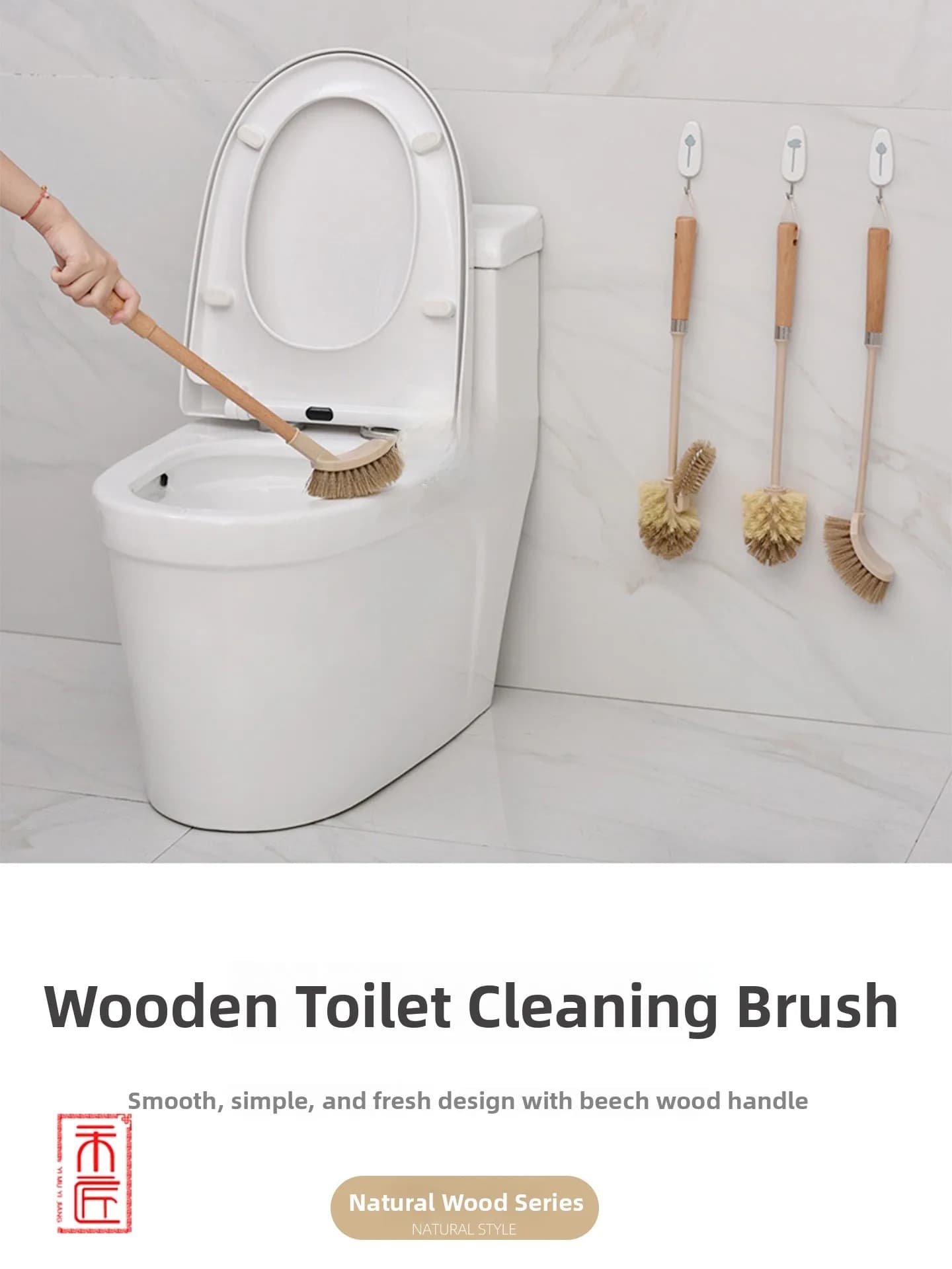 Home Use Toilet Brush Long Handle Bend Head Cleaning Tool Multi-Function No-Punching Needed Bathroom Toilet Cleaning Tool