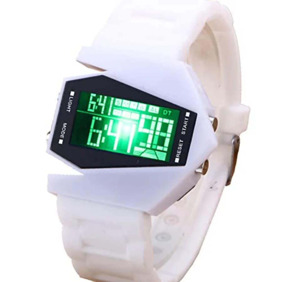 Orologio Digitale a Forma di Aereo con LED Colorati, Multifunzione con Calendario, Sveglia e Luci Fantastiche per Uomini, Donne, Unisex e Coppie