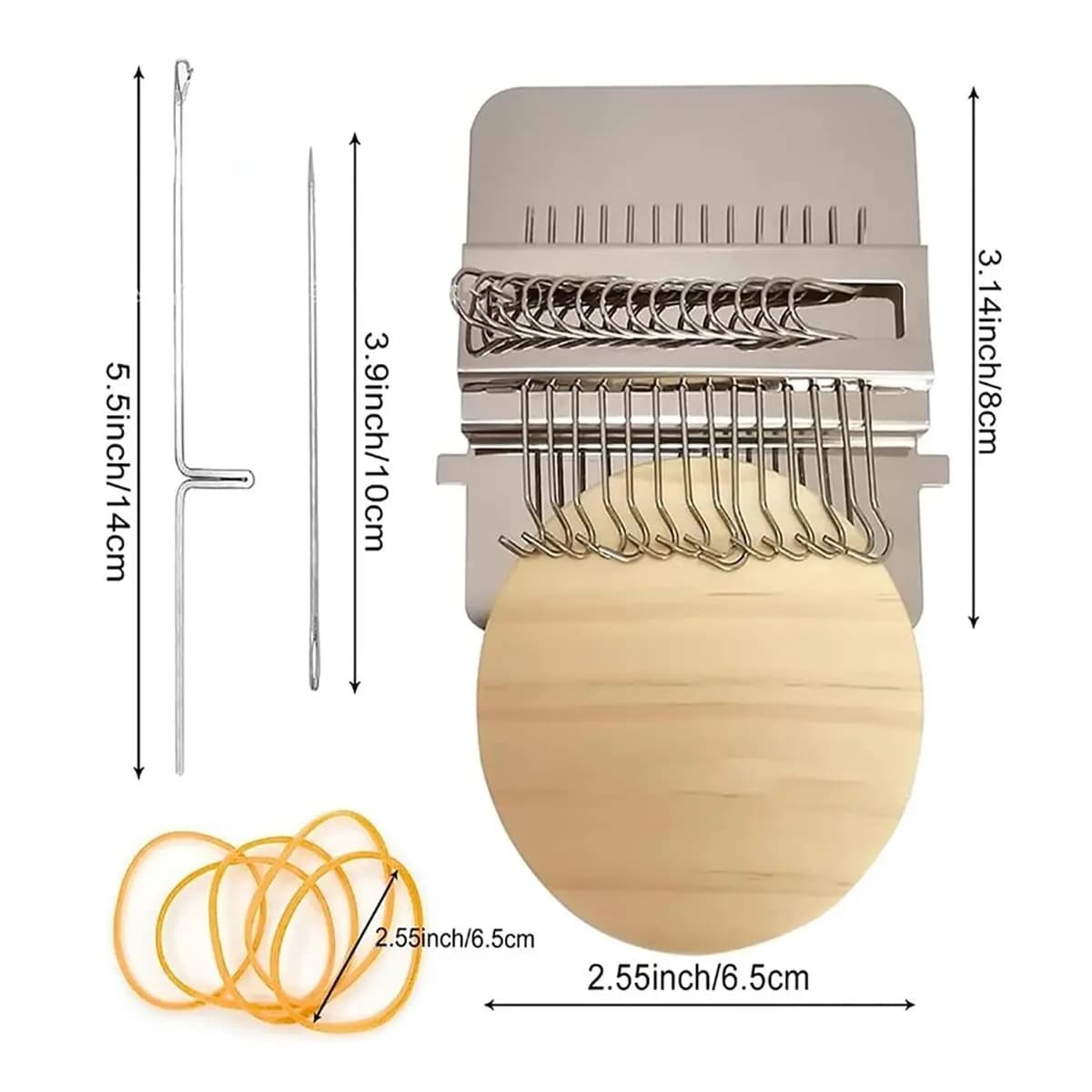 HGHO KnitPatch PatchMaker Kit - 100 Colors Embroidery Thread for Mending & Weaving, Complete Sewing Craft Set