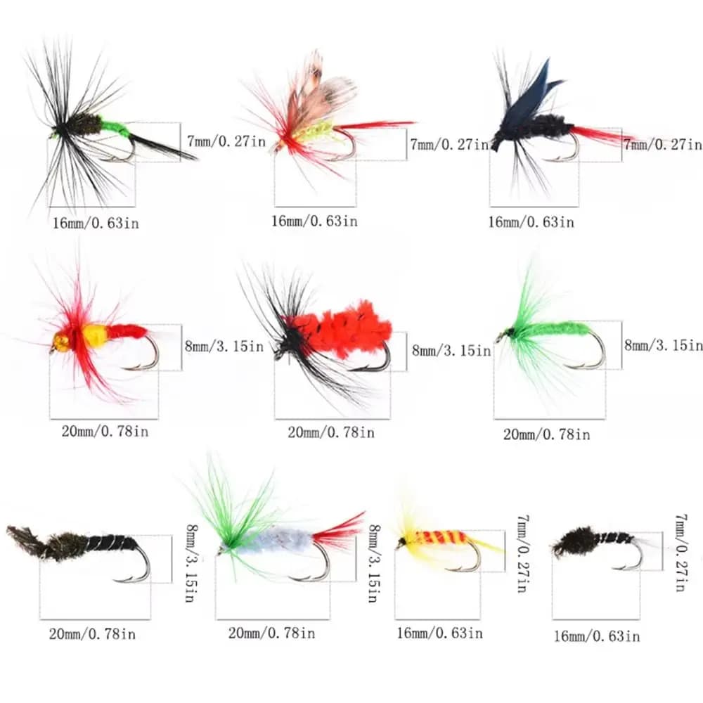 Bionic Bait Fly Fishing Flies Kit Insect Crank Treble Hooks Fly Trout Fishing Lures Artificial Swimbaits Fly Fishing Tackle