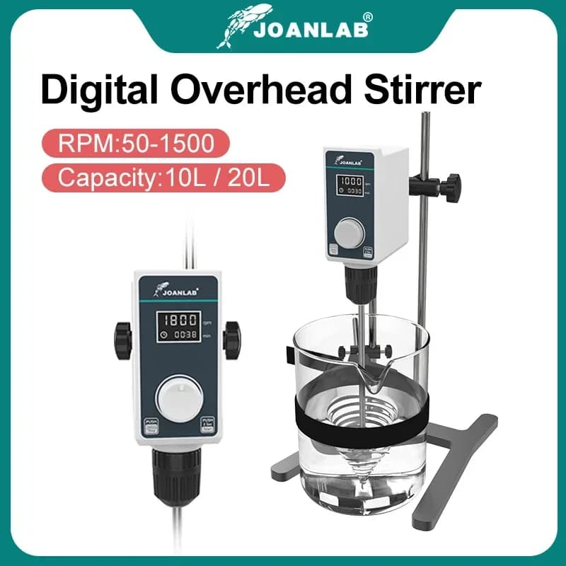 Agitatore da laboratorio Agitatore elettrico Display digitale Agitatore sopraelevato Miscelatore Attrezzatura da laboratorio da 110 V a 220 V