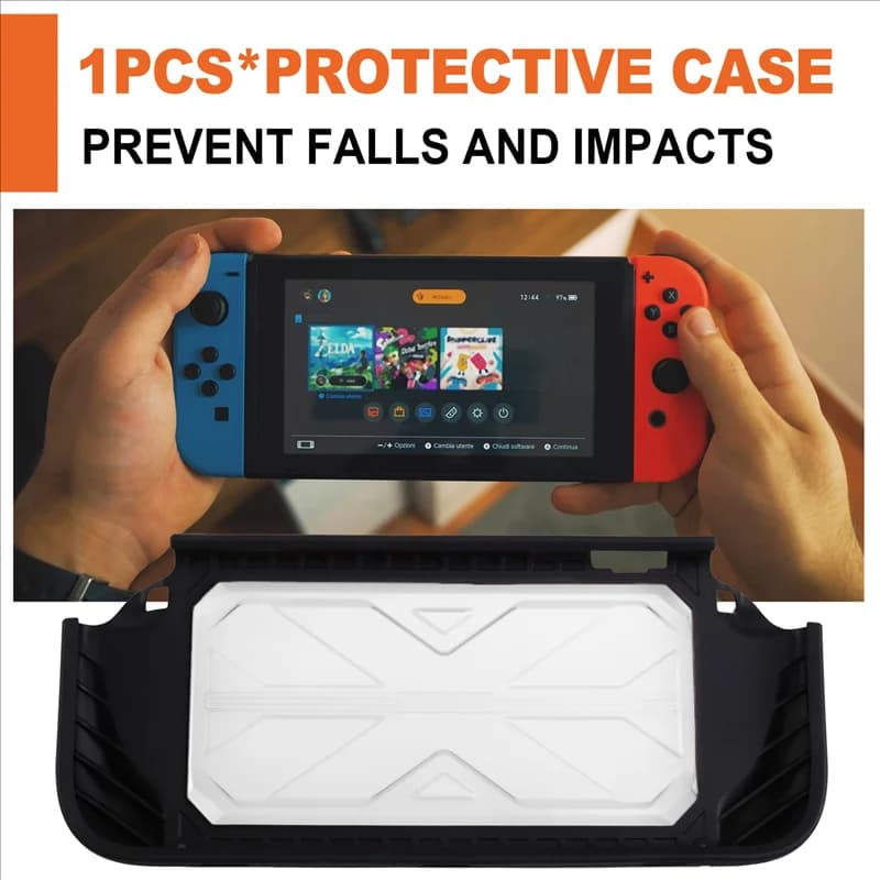 【Ultimo spazio!】Per custodia protettiva Switch2 Custodia per PC + TPU Design integrato anticaduta per custodia rigida Nintendo Switch 2