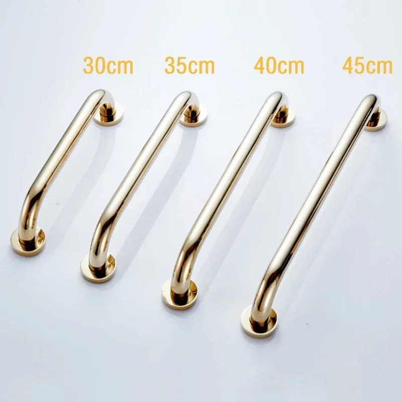 Colore oro Bagno Vasca WC Corrimano 30/40/50 cm Ottone Finitura oro Grab Bar Doccia Maniglia di supporto di sicurezza Portasciugamani