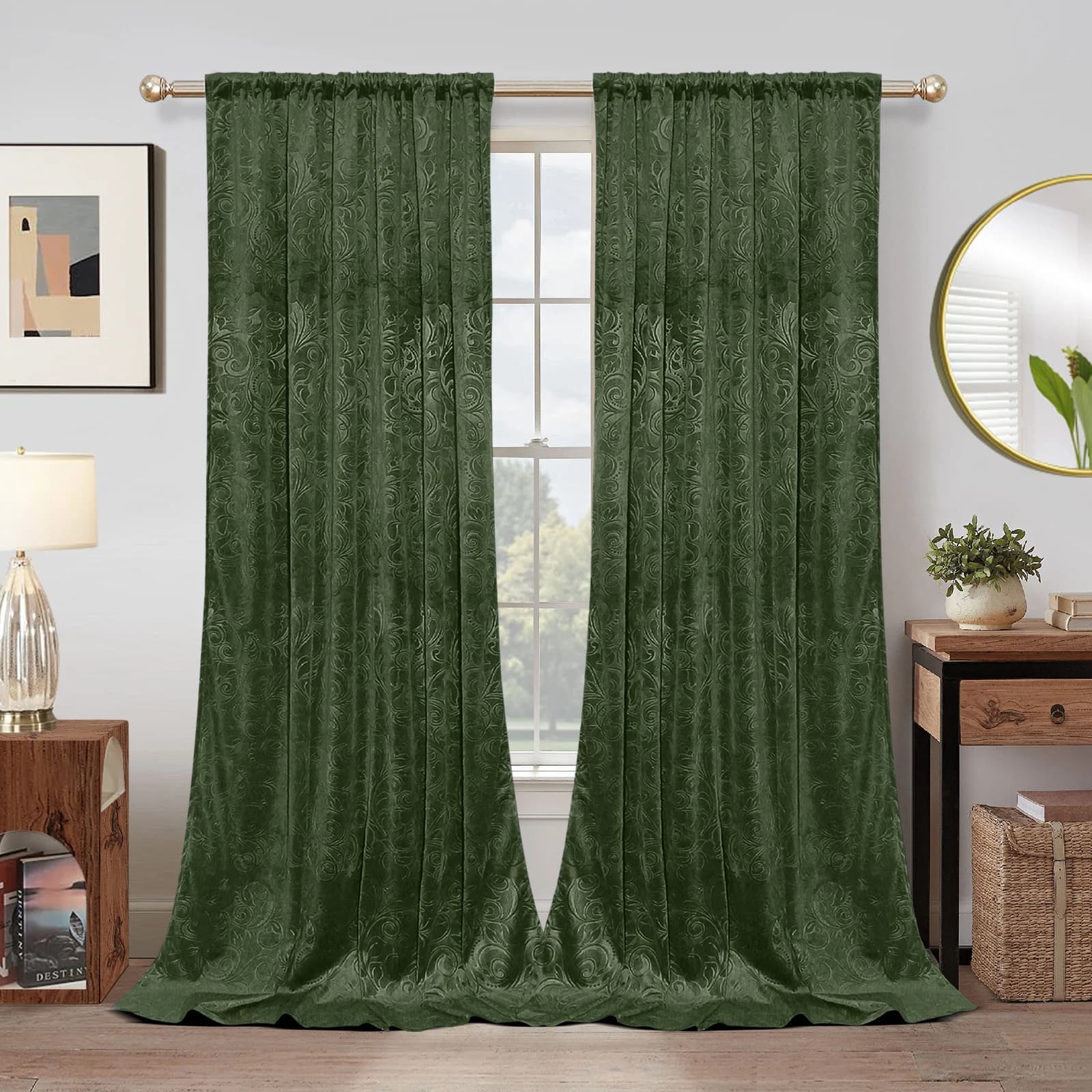2 pannelli tende oscuranti in velluto per camera da letto soggiorno tende natalizie tasca per asta tende per finestre morbide con isolamento termico